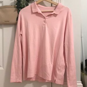 Lands End pink polo shirt size XL